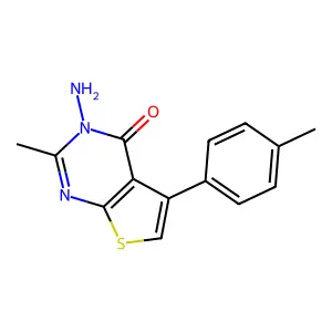 3-amino-2-methyl-5-(4-methylphenyl)-3H,4H-thieno[2,3-d]pyrimidin-4-one structure