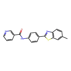 N-[4-(6-methyl-1,3-benzothiazol-2-yl)phenyl]pyridine-3-carboxamide structure