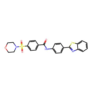 N-(4-(benzo[d]thiazol-2-yl)phenyl)-4-(morpholinosulfonyl)benzamide structure