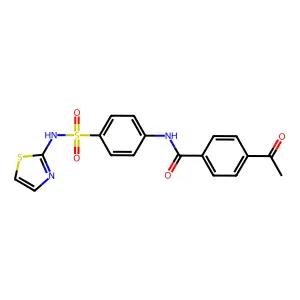 4-acetyl-N-(4-(N-(thiazol-2-yl)sulfamoyl)phenyl)benzamide structure