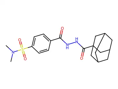 4-[(adamantane-1-carbonylamino)carbamoyl]-N,N-dimethylbenzenesulfonamide structure