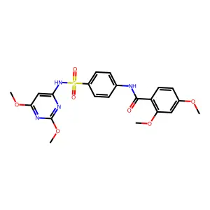 N-{4-[(2,6-Dimethoxypyrimidin-4-YL)sulfamoyl]phenyl}-2,4-dimethoxybenzamide structure