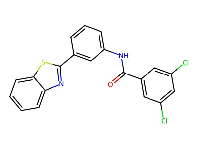 N-[3-(1,3-benzothiazol-2-yl)phenyl]-3,5-dichlorobenzamide structure