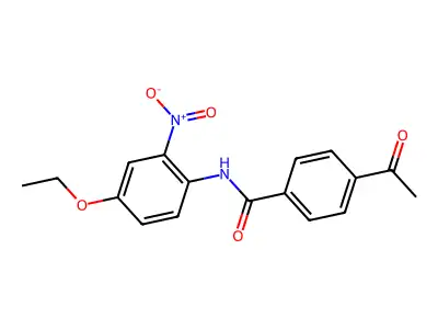 4-acetyl-N-(4-ethoxy-2-nitrophenyl)benzamide structure