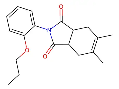 5,6-Dimethyl-2-(2-propoxyphenyl)-3a,4,7,7a-tetrahydroisoindole-1,3-dione structure