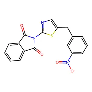 2-(5-(3-Nitrobenzyl)-1,3-thiazol-2-YL)-1H-isoindole-1,3(2H)-dione structure