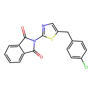 2-[5-(4-Chloro-benzyl)-thiazol-2-yl]-isoindole-1,3-dione structure