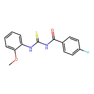 4-fluoro-N-[(2-methoxyphenyl)carbamothioyl]benzamide structure