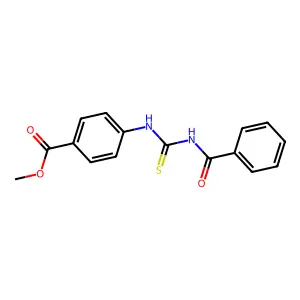 Methyl 4-(benzoylcarbamothioylamino)benzoate structure