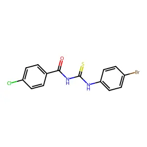 N-[(4-bromophenyl)carbamothioyl]-4-chlorobenzamide structure