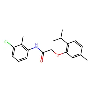 N-(3-chloro-2-methylphenyl)-2-(5-methyl-2-propan-2-ylphenoxy)acetamide structure