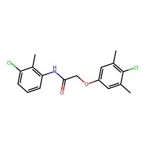 2-(4-chloro-3,5-dimethylphenoxy)-N-(3-chloro-2-methylphenyl)acetamide structure