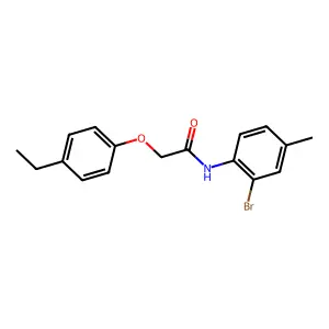 N-(2-bromo-4-methylphenyl)-2-(4-ethylphenoxy)acetamide structure