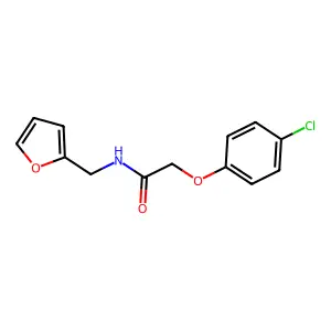 2-(4-Chlorophenoxy)-N-(2-furanylmethyl)acetamide structure
