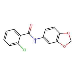 N-(1,3-benzodioxol-5-yl)-2-chlorobenzamide structure