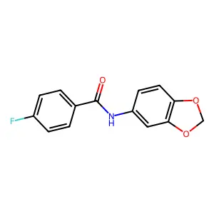 N-(1,3-benzodioxol-5-yl)-4-fluorobenzamide structure