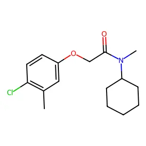 2-(4-chloro-3-methylphenoxy)-N-cyclohexyl-N-methylacetamide structure