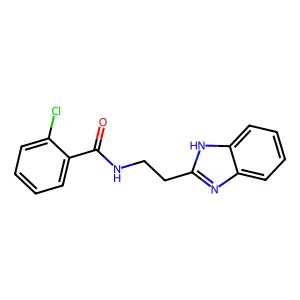 N-[2-(1H-benzimidazol-2-yl)ethyl]-2-chlorobenzamide structure