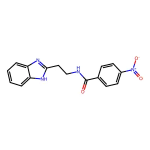 N-[2-(1H-苯并咪唑-2-基)乙基]-4-硝基苯甲酰胺 structure