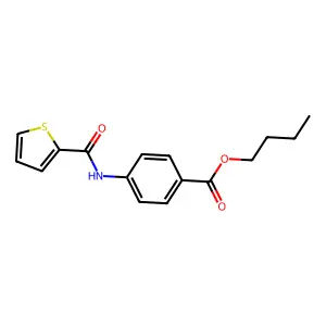 Butyl 4-[(2-thienylcarbonyl)amino]benzoate structure