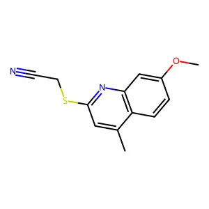 [(7-Methoxy-4-methylquinolin-2-yl)sulfanyl]acetonitrile structure