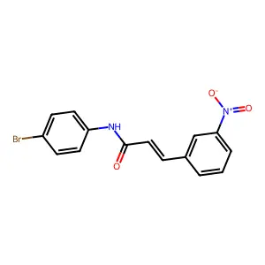 N-(4-bromophenyl)-3-(3-nitrophenyl)prop-2-enamide structure