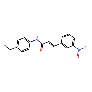 N-(4-ethylphenyl)-3-(3-nitrophenyl)prop-2-enamide structure