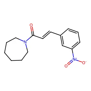 (E)-1-(azepan-1-yl)-3-(3-nitrophenyl)prop-2-en-1-one structure