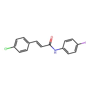 (2E)-3-(4-chlorophenyl)-N-(4-iodophenyl)prop-2-enamide structure