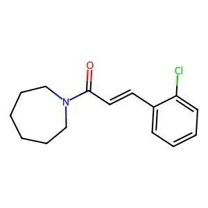 (E)-1-(azepan-1-yl)-3-(2-chlorophenyl)prop-2-en-1-one structure