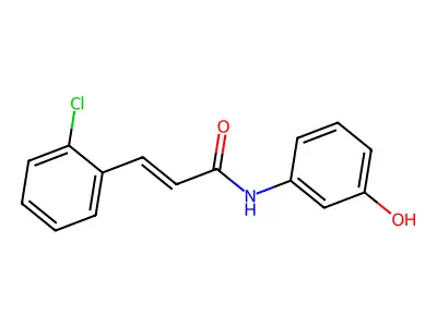 3-(2-chlorophenyl)-N-(3-hydroxyphenyl)prop-2-enamide structure