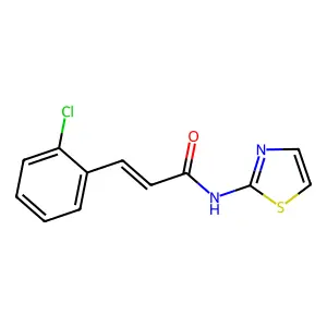 (E)-3-(2-chlorophenyl)-N-(1,3-thiazol-2-yl)prop-2-enamide structure