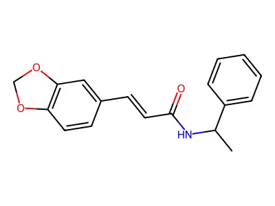 (2E)-3-(2H-1,3-Benzodioxol-5-YL)-N-(1-phenylethyl)prop-2-enamide structure