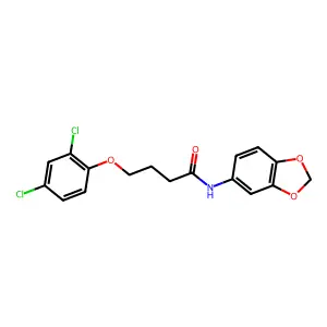 N-(1,3-benzodioxol-5-yl)-4-(2,4-dichlorophenoxy)butanamide structure