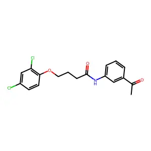 N-(3-acetylphenyl)-4-(2,4-dichlorophenoxy)butanamide structure
