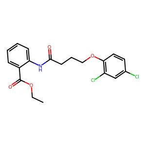 Ethyl 2-[4-(2,4-dichlorophenoxy)butanoylamino]benzoate structure