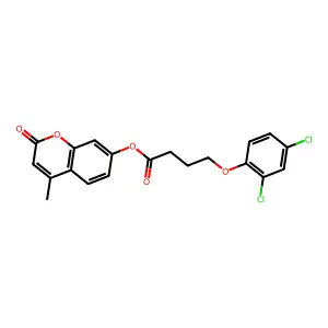 4-methyl-2-oxo-2H-chromen-7-yl 4-(2,4-dichlorophenoxy)butanoate structure