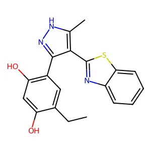 4-(4-Benzothiazol-2-yl-5-methyl-1H-pyrazol-3-yl)-6-ethyl-benzene-1,3-diol structure