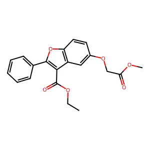 Ethyl 5-(2-methoxy-2-oxoethoxy)-2-phenyl-1-benzofuran-3-carboxylate structure
