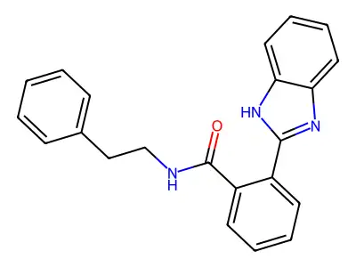 2-(1H-benzimidazol-2-yl)-N-(2-phenylethyl)benzamide structure