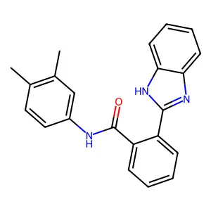 2-(1H-benzimidazol-2-yl)-N-(3,4-dimethylphenyl)benzamide structure
