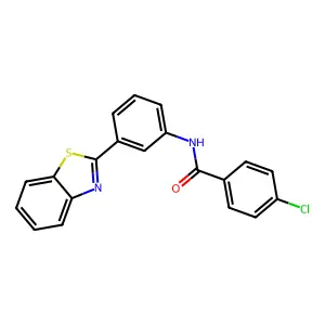 N-[3-(1,3-benzothiazol-2-yl)phenyl]-4-chlorobenzamide structure