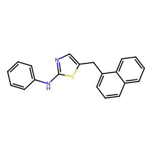 5-(naphthalen-1-ylmethyl)-N-phenyl-1,3-thiazol-2-amine structure