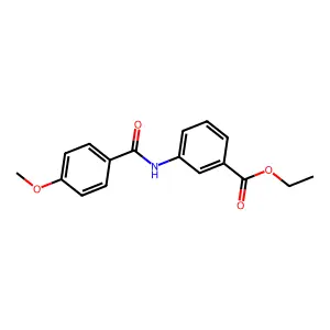 Ethyl 3-(4-methoxybenzamido)benzoate structure