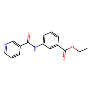Ethyl 3-(pyridine-3-carbonylamino)benzoate structure