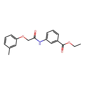 Ethyl 3-{[(3-methylphenoxy)acetyl]amino}benzoate structure