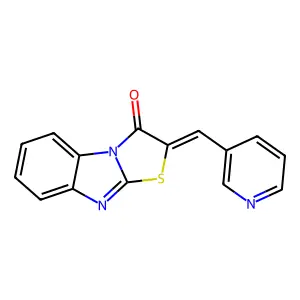 (2Z)-2-(pyridin-3-ylmethylidene)[1,3]thiazolo[3,2-a]benzimidazol-3(2H)-one structure
