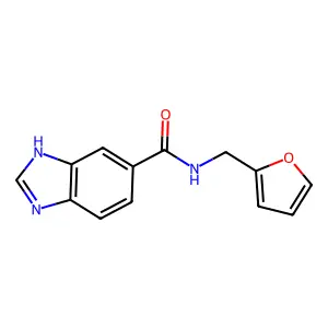 N-(furan-2-ylmethyl)-1H-benzimidazole-5-carboxamide structure