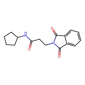 N-Cyclopentyl-3-(1,3-dioxo-1,3-dihydro-isoindol-2-yl)-propionamide structure
