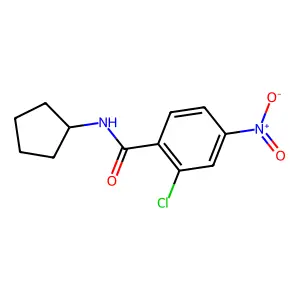 2-chloro-N-cyclopentyl-4-nitrobenzamide structure